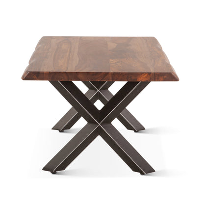 46" Natural Sheesham Wood Coffee Table