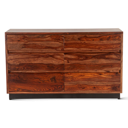 58" Natural Sheesham Wood Dresser
