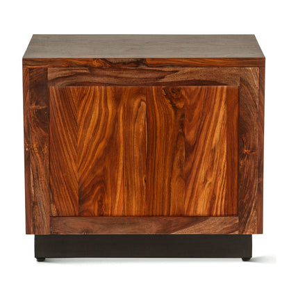 26" Natural Sheesham Wood Nightstand