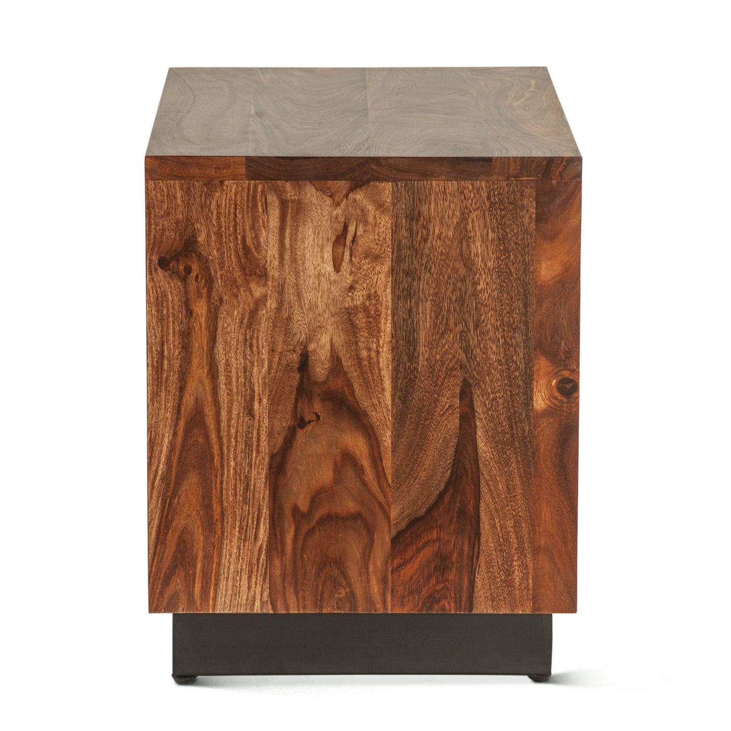 26" Natural Sheesham Wood Nightstand