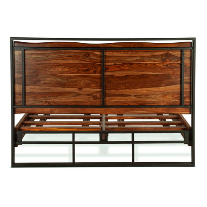 84" Natural Sheesham Wood King Size Bed