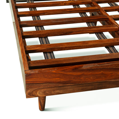 84" Natural Sheesham Wood King Size Bed