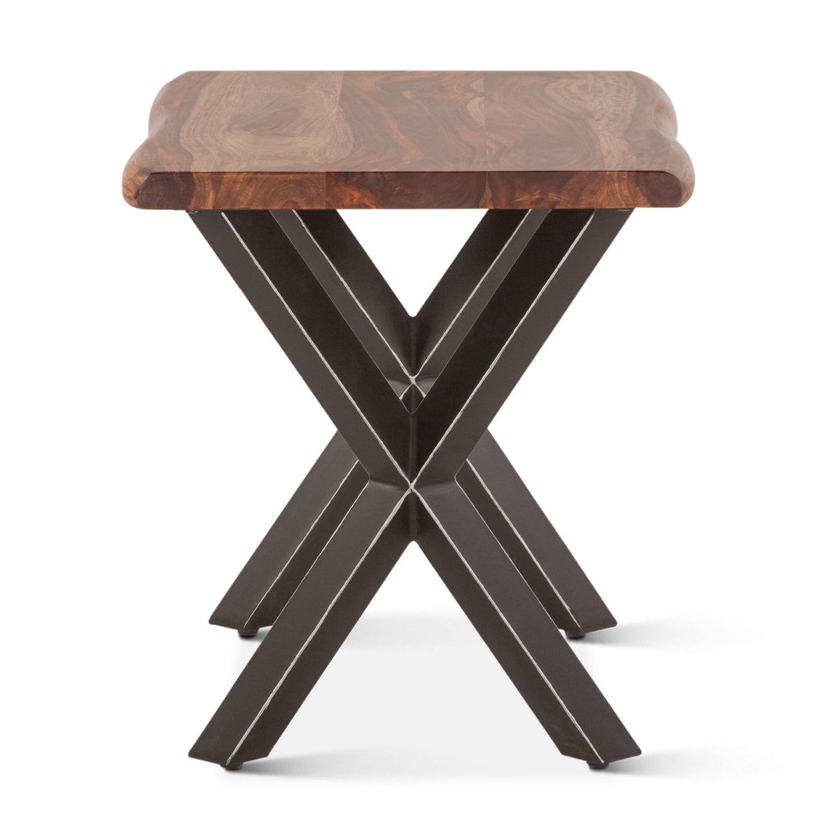 26" Natural Sheesham Wood Side Table