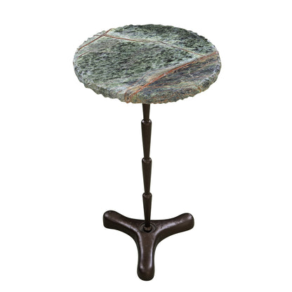 14" Green Bidasar Marble Accent Table