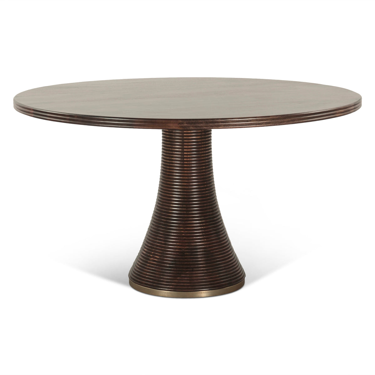 54" Dark Sienna Mango Wood Round Table
