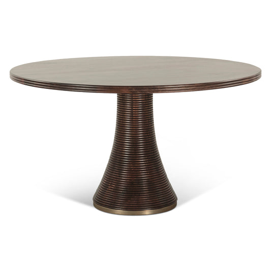 54" Dark Sienna Mango Wood Round Table