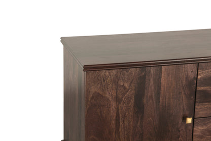 55" Dark Sienna Mango Wood Sideboard
