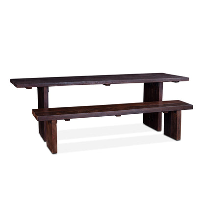 94" Jacobean Brown Reclaimed Wood Dining Table