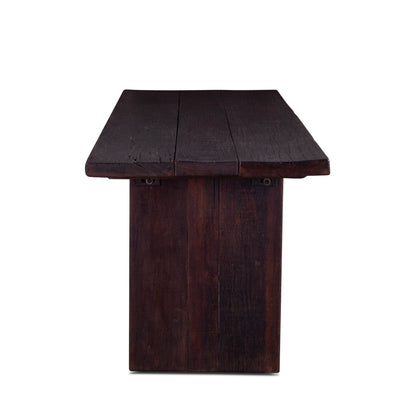 94" Jacobean Brown Reclaimed Wood Dining Table