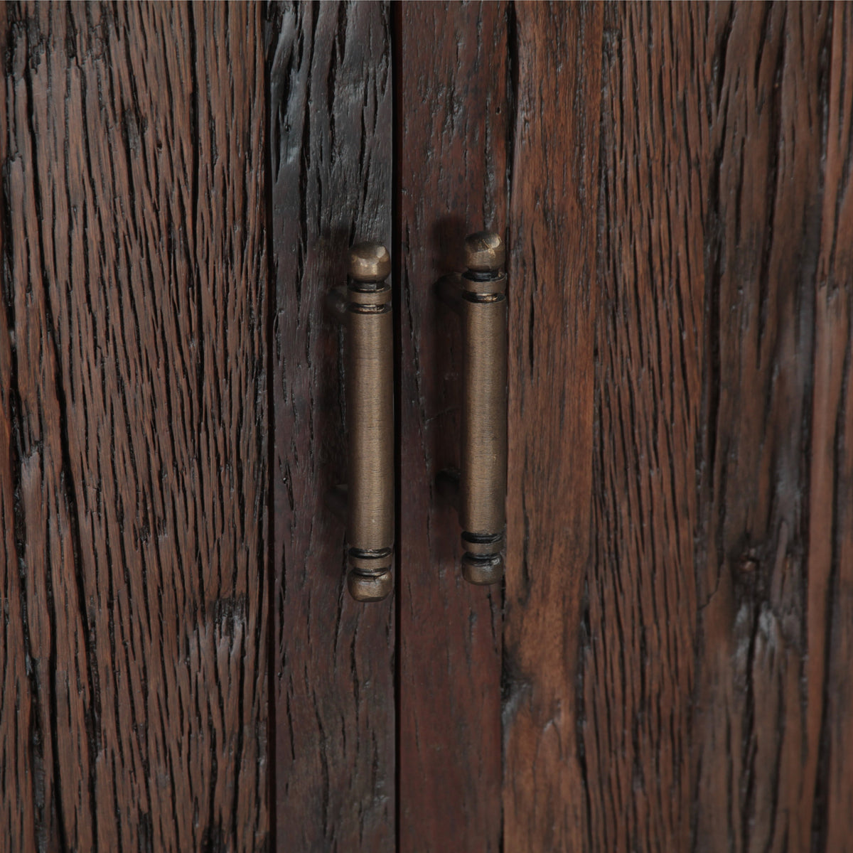 38" Reclaimed Hardwood Round Bar Cabinet