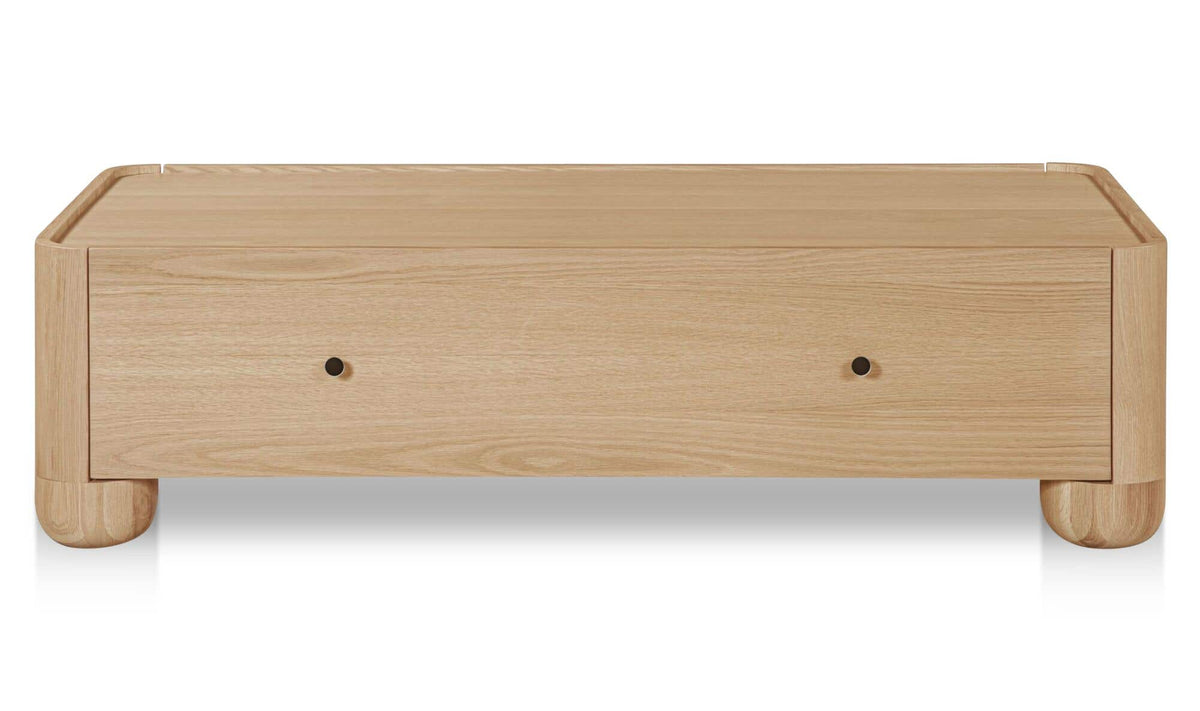 55" Natural Solid Oak Coffee Table