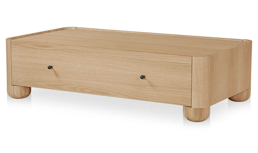 55" Natural Solid Oak Coffee Table