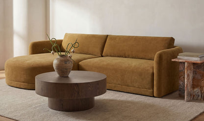 36" Dark Brown Oak Coffee Table