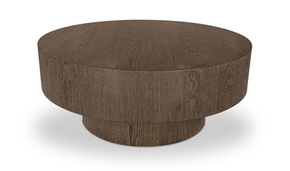 36" Dark Brown Oak Coffee Table