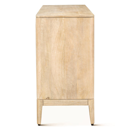 64" Natural White Mango Wood Sideboard