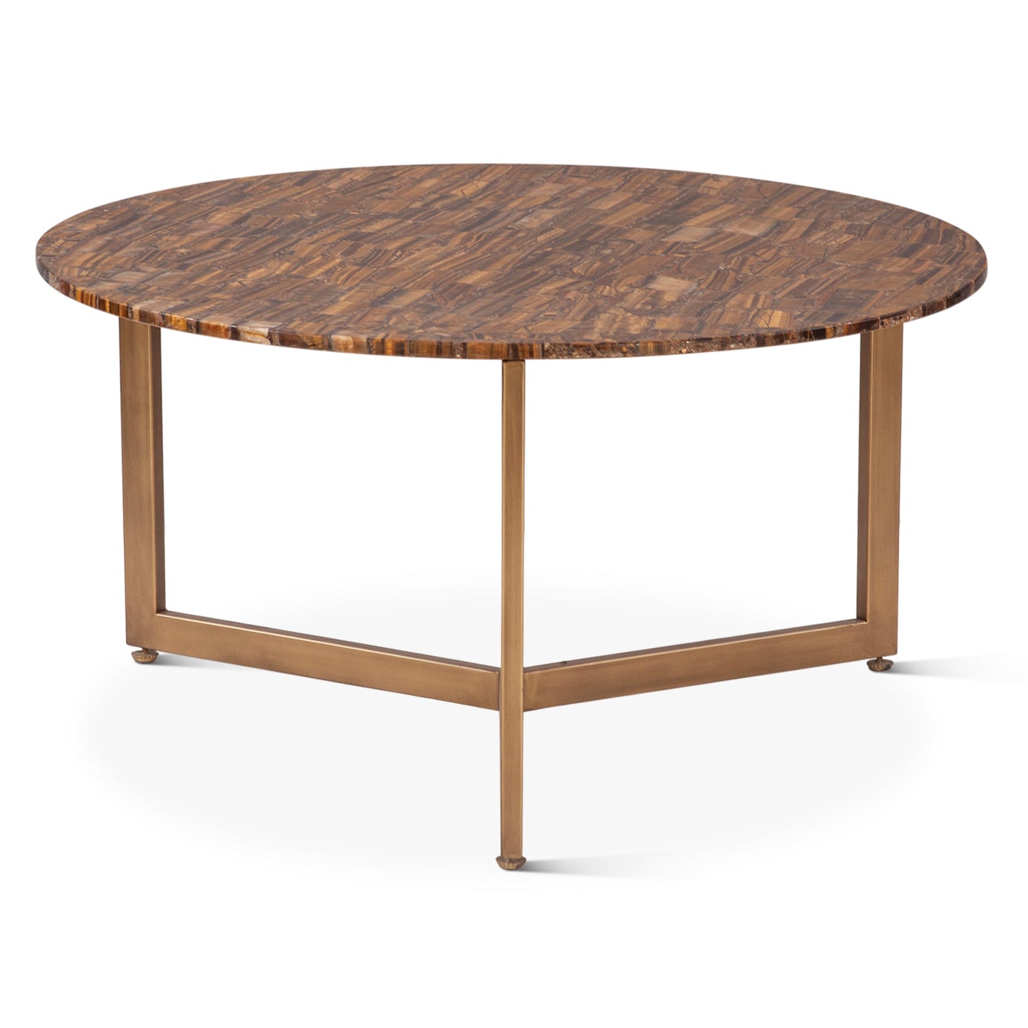 36" Tiger Eye Stone Coffee Table