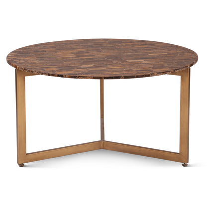 36" Tiger Eye Stone Coffee Table