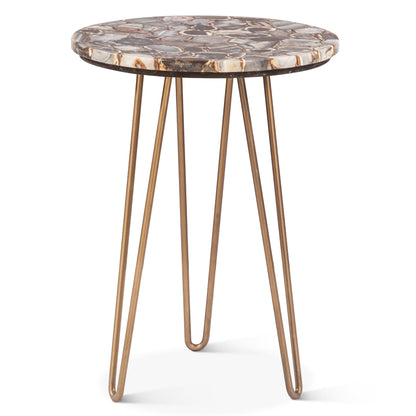 17" Agate Stone Side Table