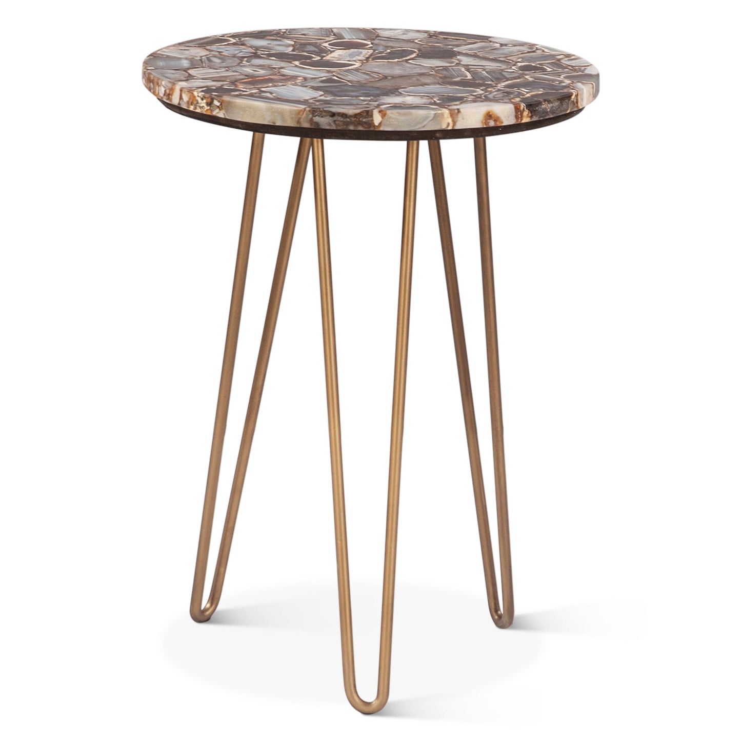 17" Agate Stone Side Table