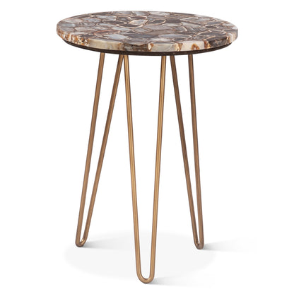 17" Agate Stone Side Table