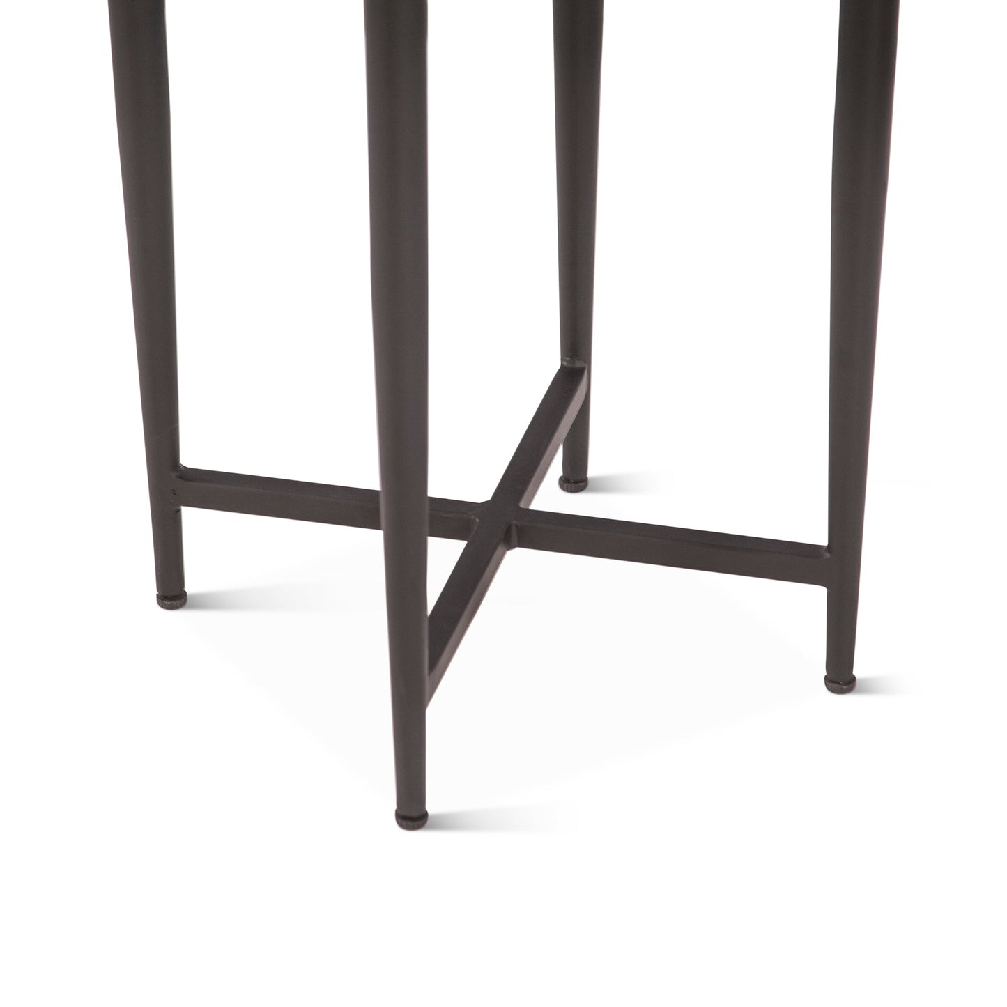 14" Gray Septarian Stone Side Table