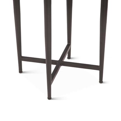 14" Gray Septarian Stone Side Table