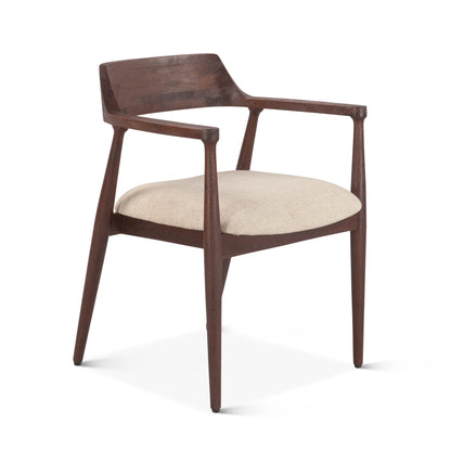 24" Upholstered Dining Chair in Walnut