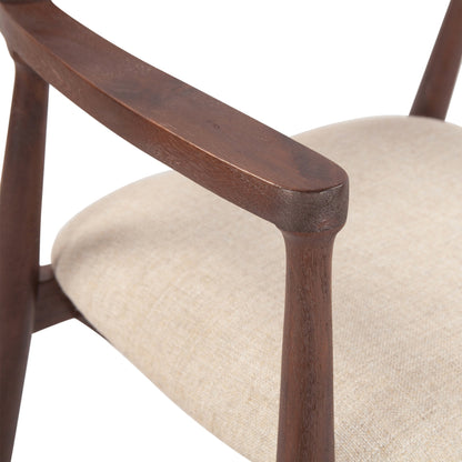 24" Upholstered Dining Chair in Walnut