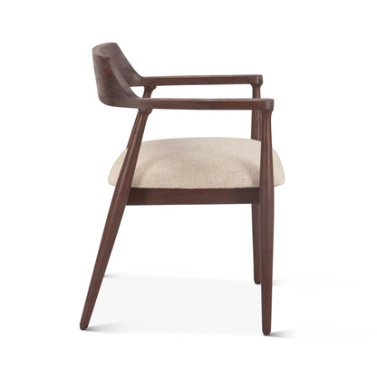 24" Upholstered Dining Chair in Walnut