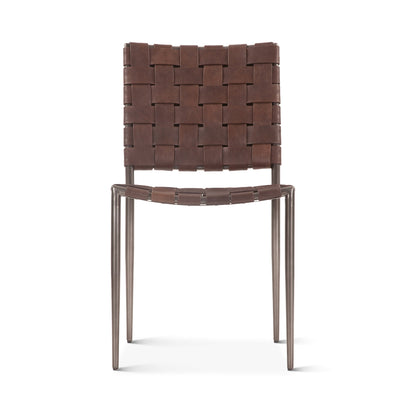 18" Dining Chair in Brown Buffalo Leather