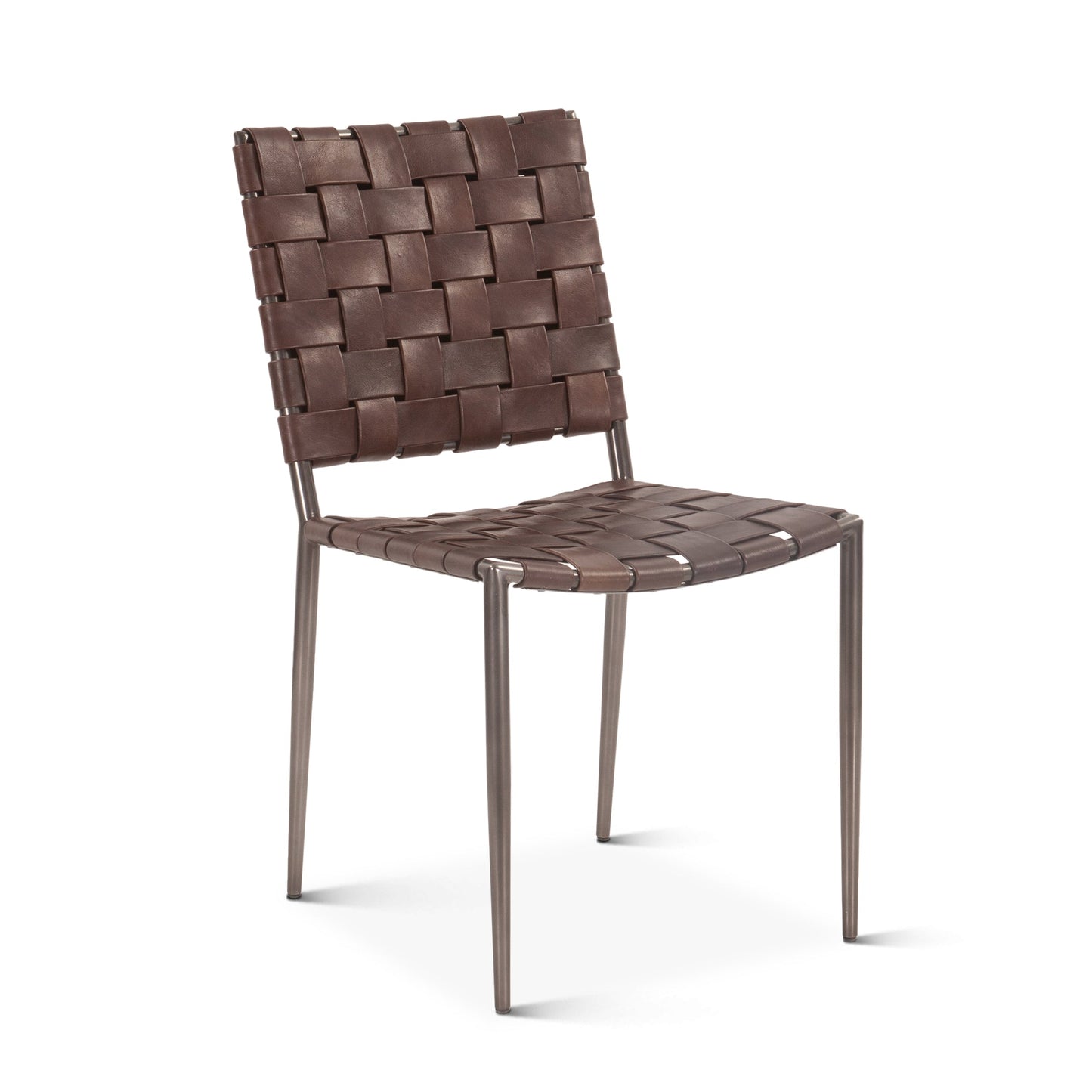 18" Dining Chair in Brown Buffalo Leather