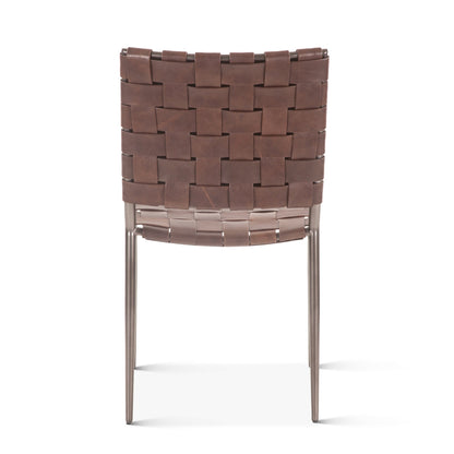 18" Dining Chair in Brown Buffalo Leather