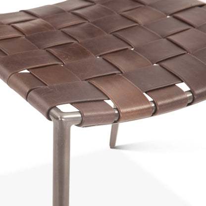 18" Dining Chair in Brown Buffalo Leather