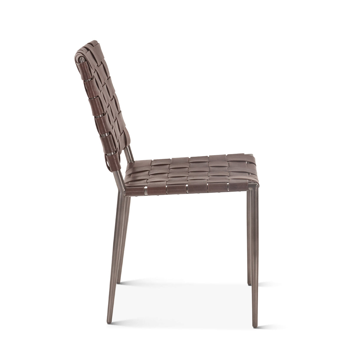 18" Dining Chair in Brown Buffalo Leather
