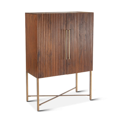 39" Honey Brown Bar Cabinet