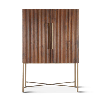 39" Honey Brown Bar Cabinet