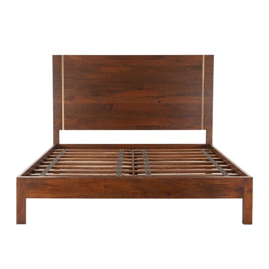 80" Honey Brown Mango Wood King Size Bed