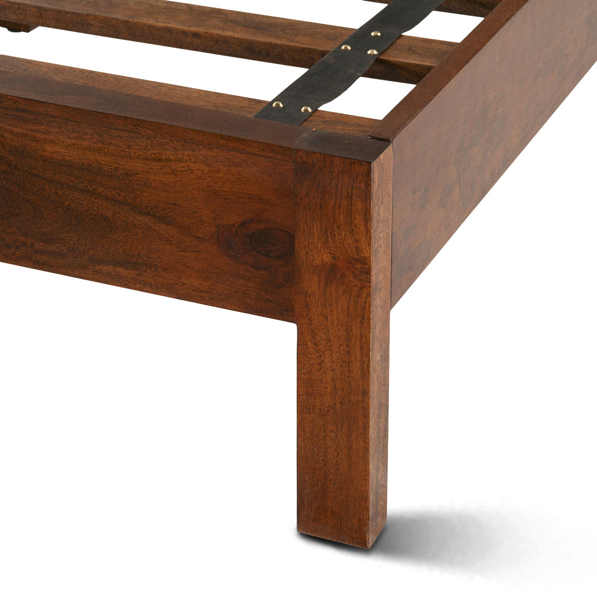 80" Honey Brown Mango Wood King Size Bed