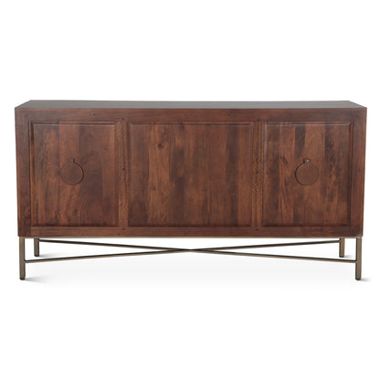 68" Honey Brown Mango Wood Sideboard