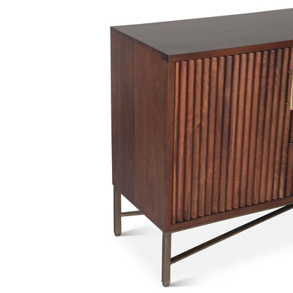 68" Honey Brown Mango Wood Sideboard