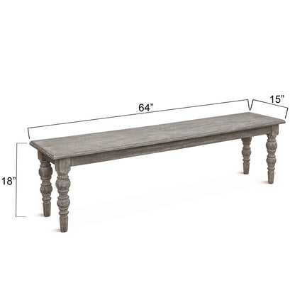 64" Drift Ash Reclaimed Wood Bench