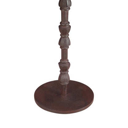12" Light Emperador Marble Side Table