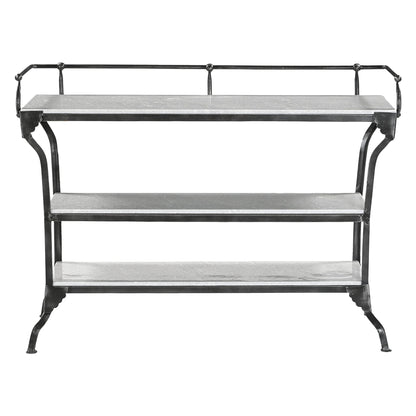 16" White Marble Console Table