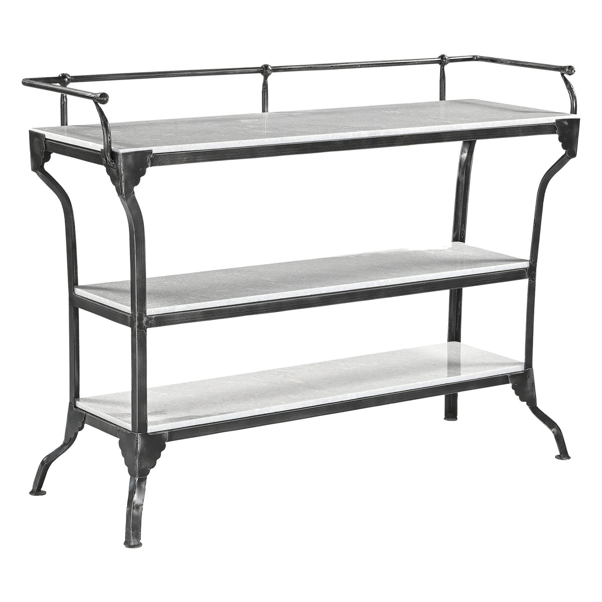 16" White Marble Console Table