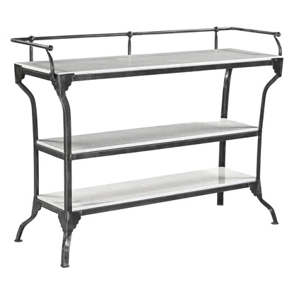 16" White Marble Console Table
