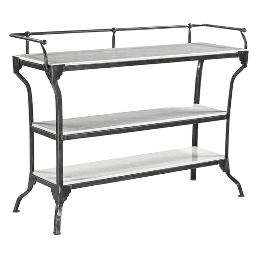 16" White Marble Console Table