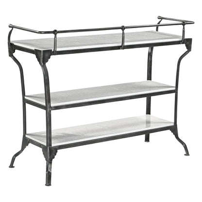16" White Marble Console Table