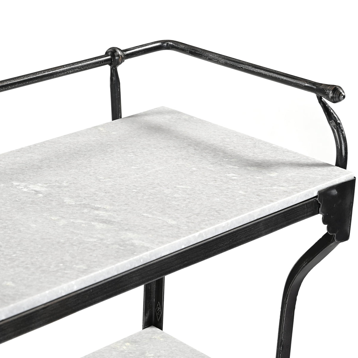 16" White Marble Console Table