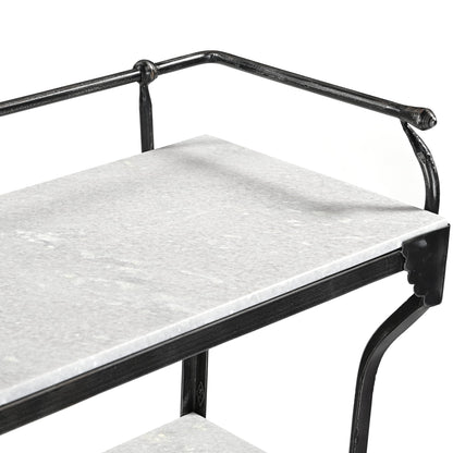 16" White Marble Console Table