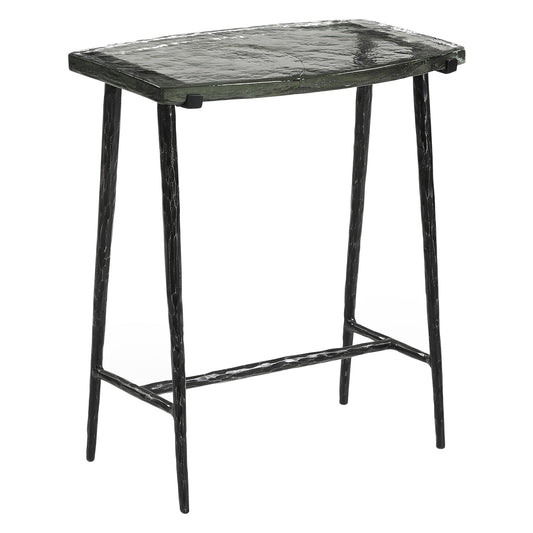 10" Glass Side Table